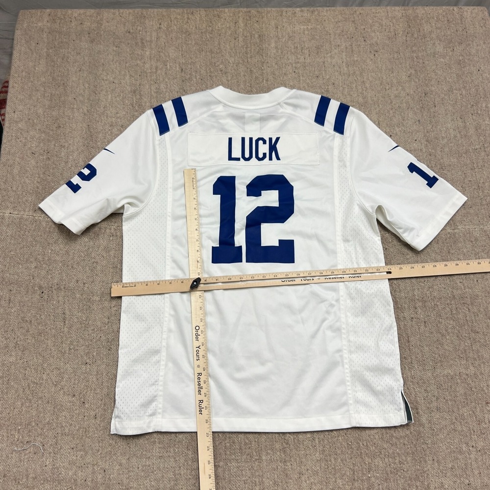 Indianapolis Colts Andrew Luck Jersey Mens Large White NFL Nike On Field - Picture 8 of 11